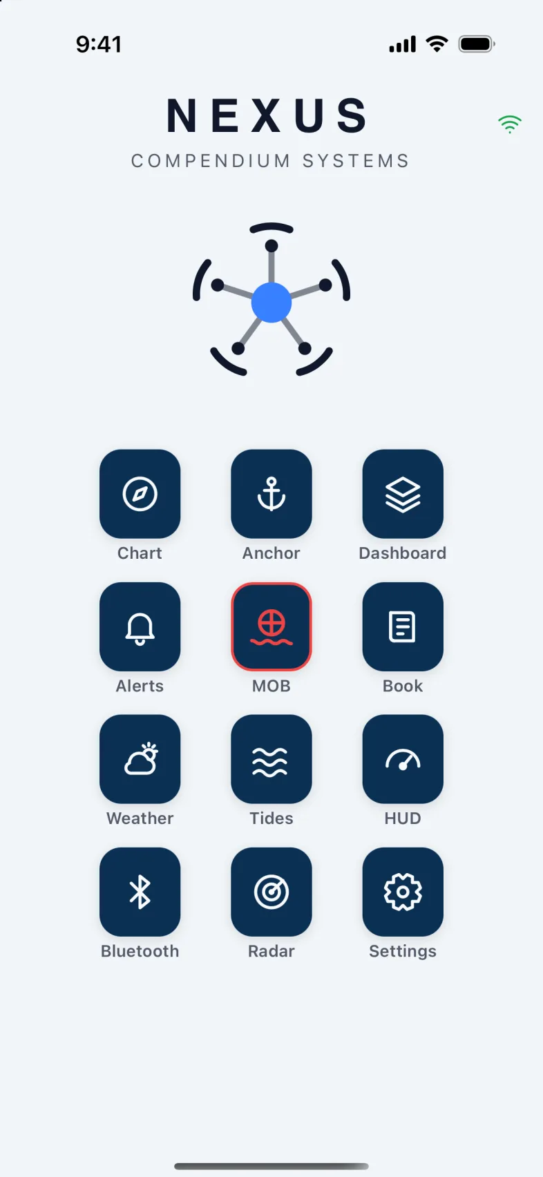 The Home screen.