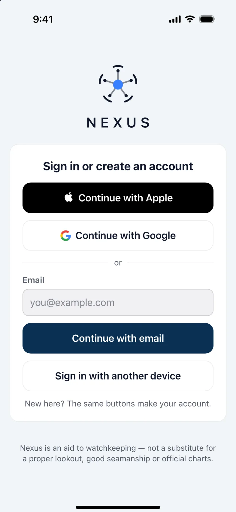 Sign in or create an account.